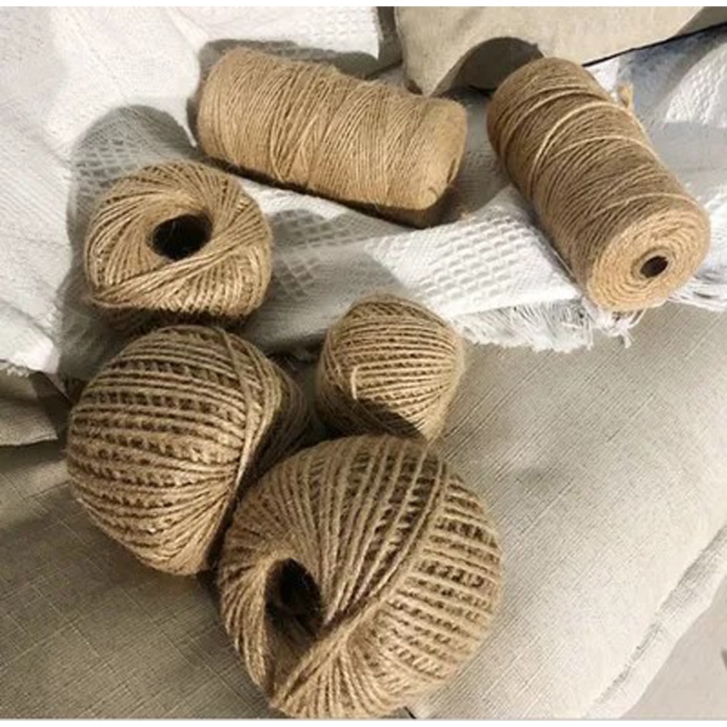 

COD Joymart Tali Rami 1 Roll Tali Kerajinan DIY Bahan Craft Murah Tali Goni Coklat Berserat Tingg