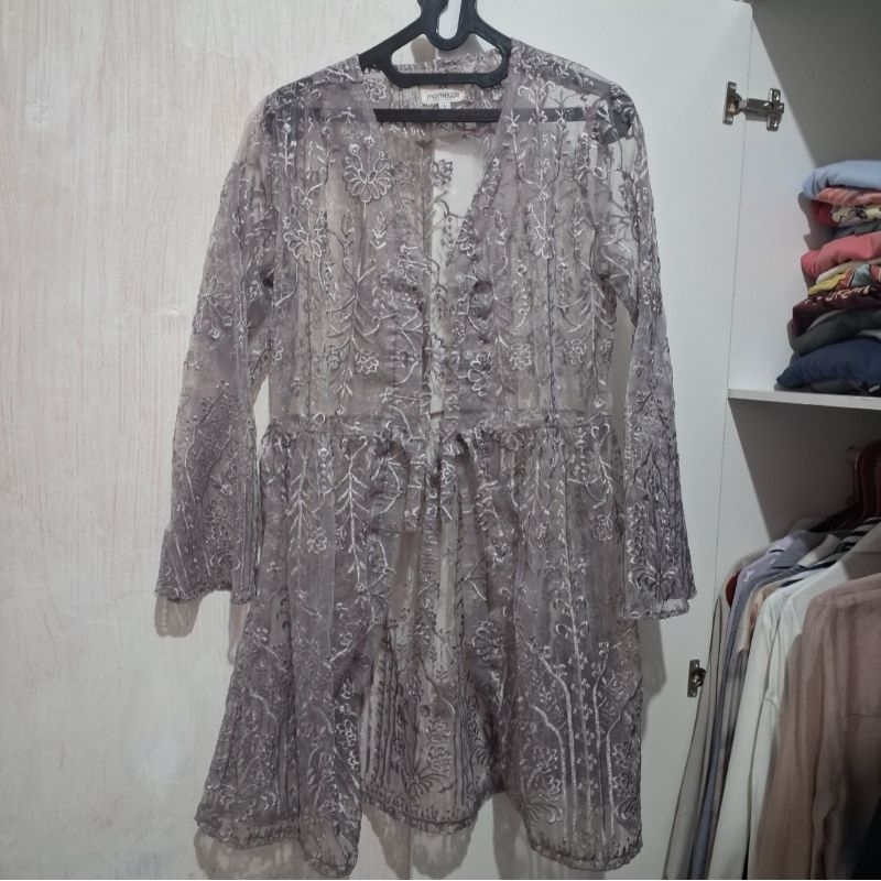 Preloved Kebaya Brukat Modern Mauve Wanita