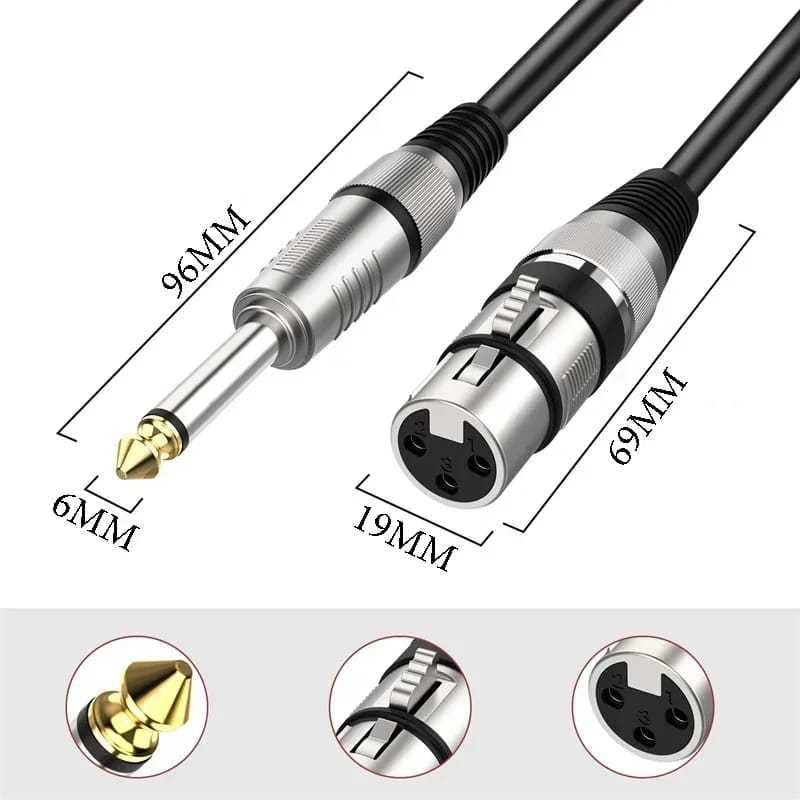 Kabel Audio Kabel Mic Mik Speaker Mixer 4meter