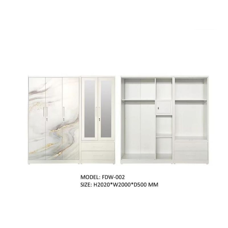 Lemari pakaian besi 5 pintu uk.200  // Lemari pakaian besi pintu buka