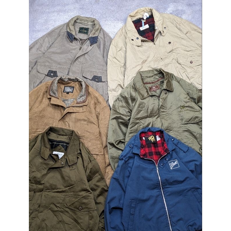 (GRATIS ONGKIR & COD) Parka Coat Vintage Casual tartan flight jacket parasut windbreaker harrington 