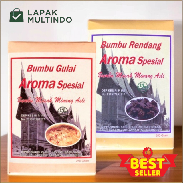 

AROMA SPESIAL 250gr Bumbu Rendang & Gulai Kemasan Bumbu pemasak Rendang Gulai Minang Asli