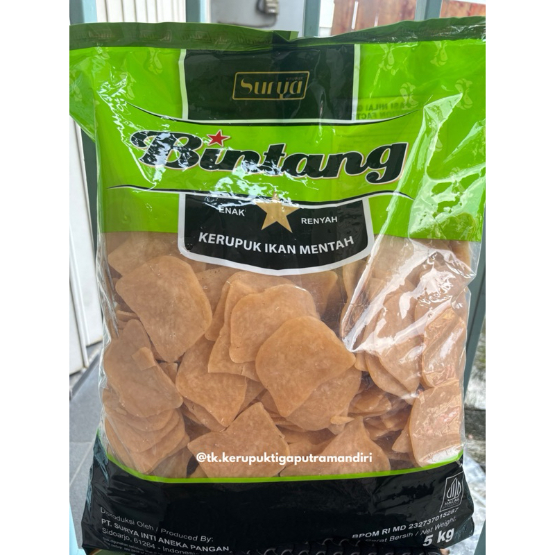 

Kerupuk udang merk bintang berat 5kg