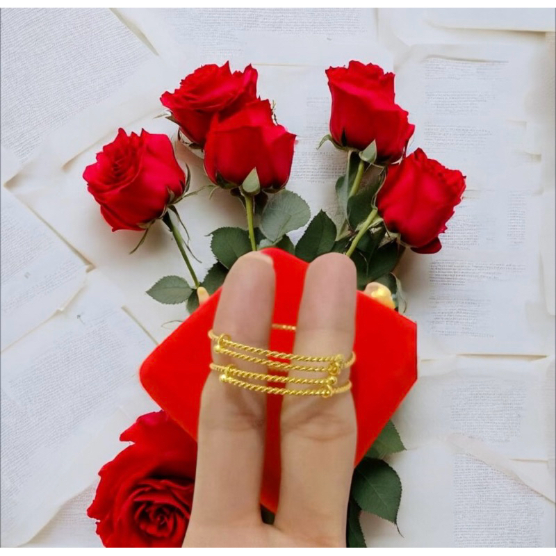 Gelang lilit tambang Palembang Lapis Emas 24k