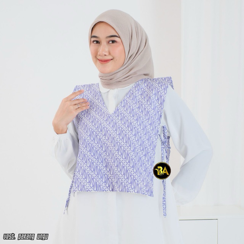 VEST KATUN BATIK ROMPI WANITA CARDIGAN BATIK