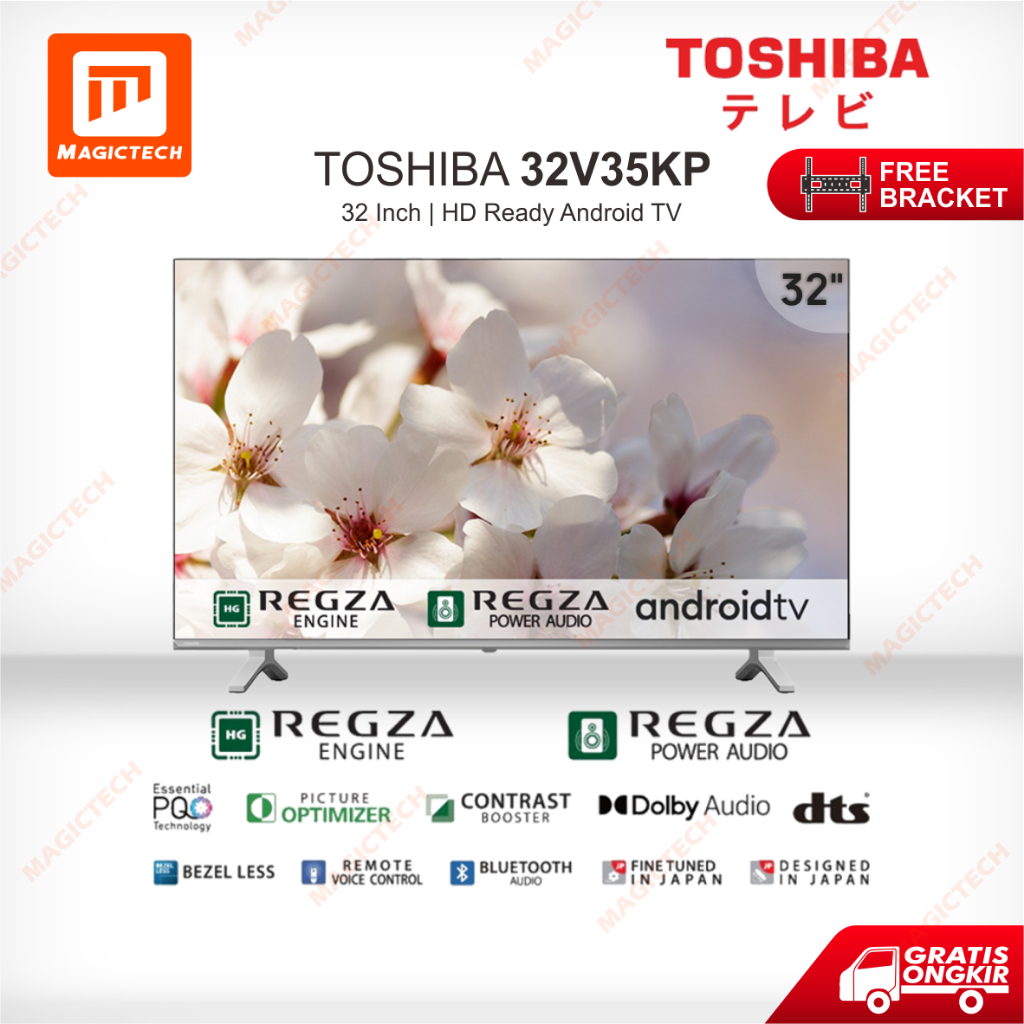 TV LED TOSHIBA 32 INCH / 32" 32V35KP HD ANDROID SMART TV DIGITAL DOLBY AUDIO