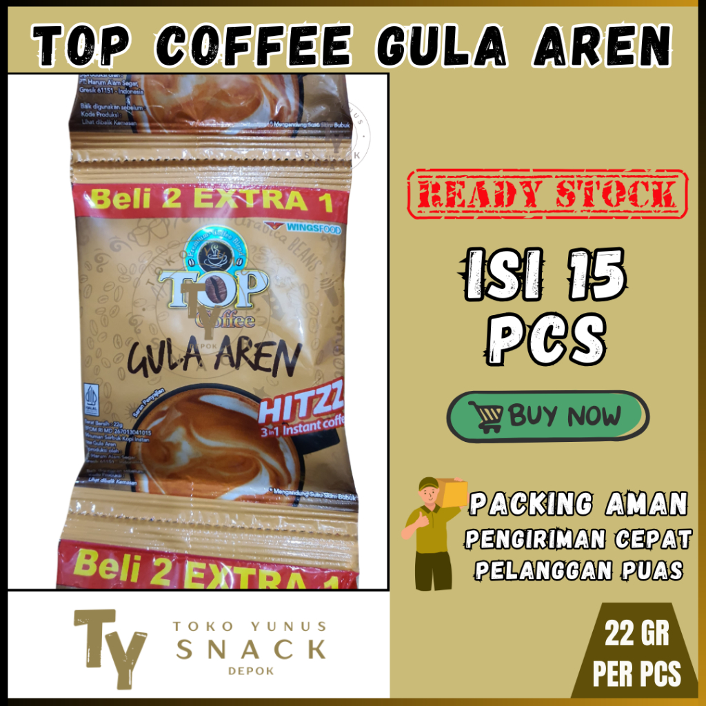 

TOP COFFEE GULA AREN RENCENG ISI 15PCS @22GR