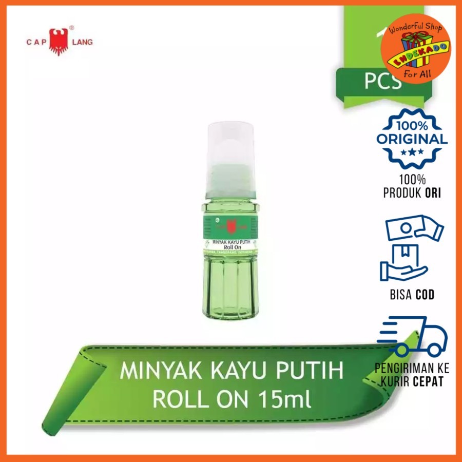 CAP LANG Minyak Kayu Putih Roll On 15 ml - Roll On Minyak Kayu Putih