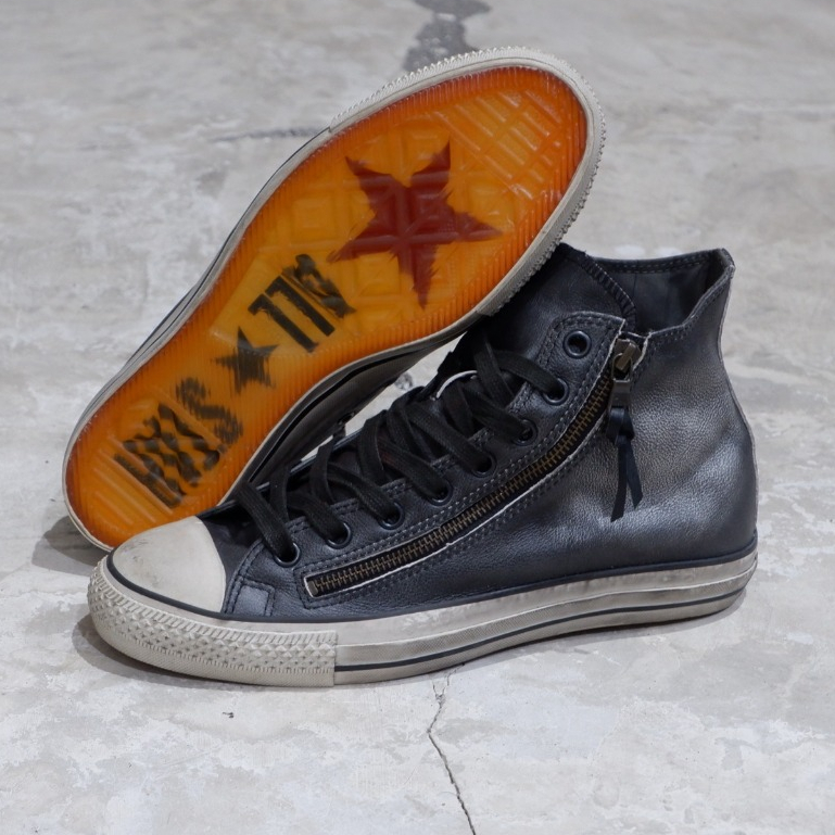 JOHN VARVATOS X CONVERSE CHUCK TAYLOR HI DOUBLE ZIP LEATHER GREY