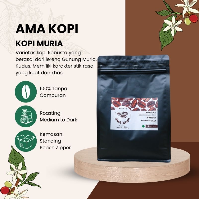 

Kopi Robusta 100% Tanpa Campuran Gunung Muria - AMA KOPI