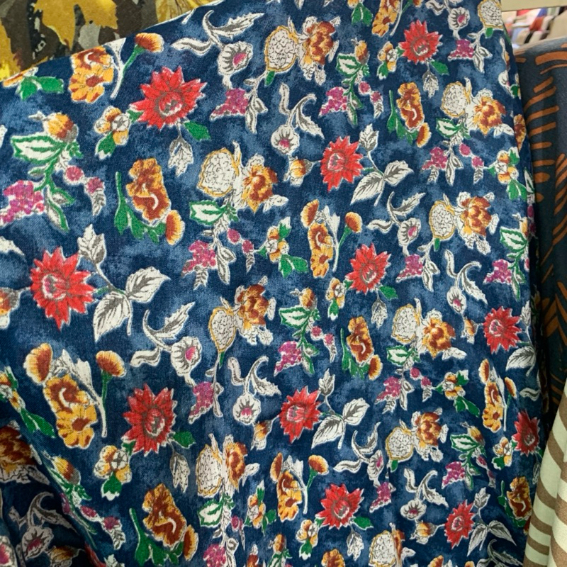 Kain cotton linen - Bahan Kain katun linen premium - Kain linen motif  - Kain katun motif - Kain kat