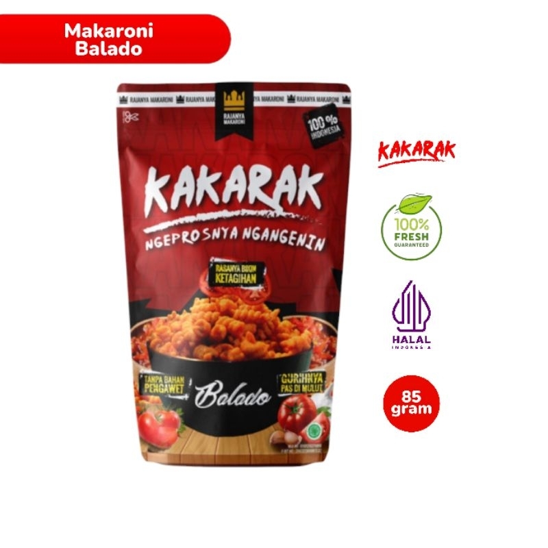 

KAKARAK - Makaroni Fusilli Rasa Balado 85gr