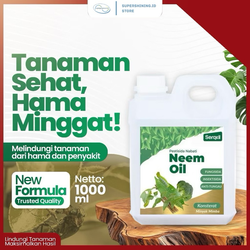 Neem Oil Konsentrat - Obat Pestisida Organik / Minyak Mimba Insektisida 1 L (Seroxil