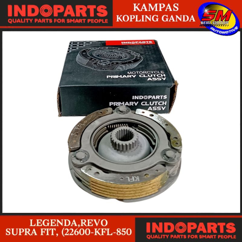 Kampas Ganda Otomatis Paket Honda Legenda, Revo, Supra fit Indoparts  22600-KFL-850