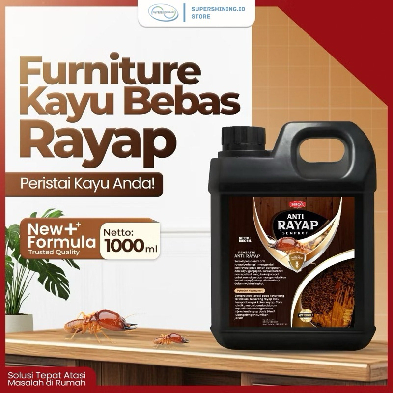 ( Refill, Isi Ulang ) Obat Racun Pembasmi Anti Rayap Kayu & tanah Semprot Ampuh 1 Liter ( Seroxil )