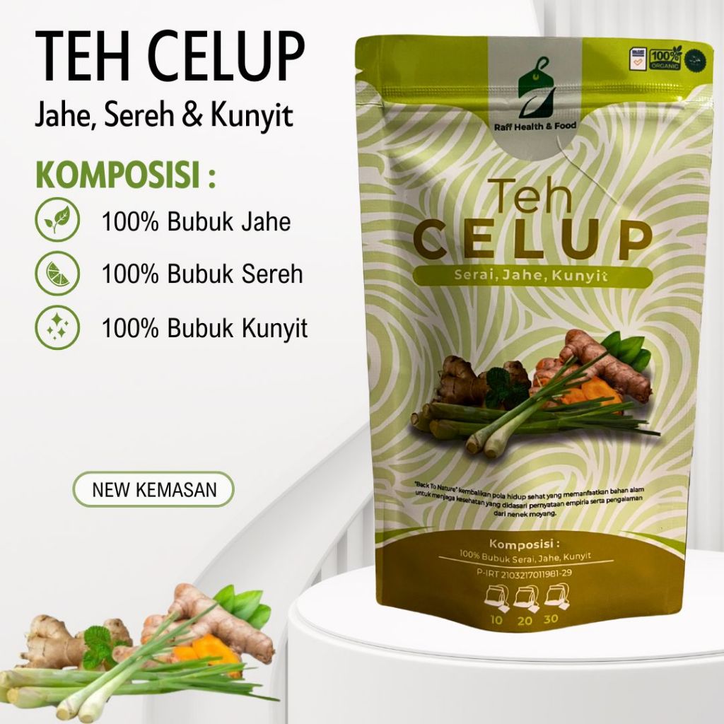 

Teh Jahe, Serai & Kunyit Isi 20 Tea Bag Tumeric Ginger Lemongrass Tea