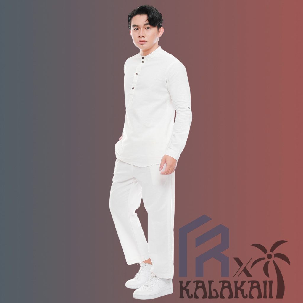 Linen Set KALAKAII - Setelan Pria - Kemeja dan Celana Panjang - Baju Pantai