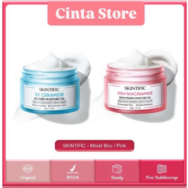 SKINTIFIC - 5X CERAMIDE BARRIER MOISTURE GEL / MSH NIACINAMIDE BRIGHTENING MOISTURE GEL - Pelembab W