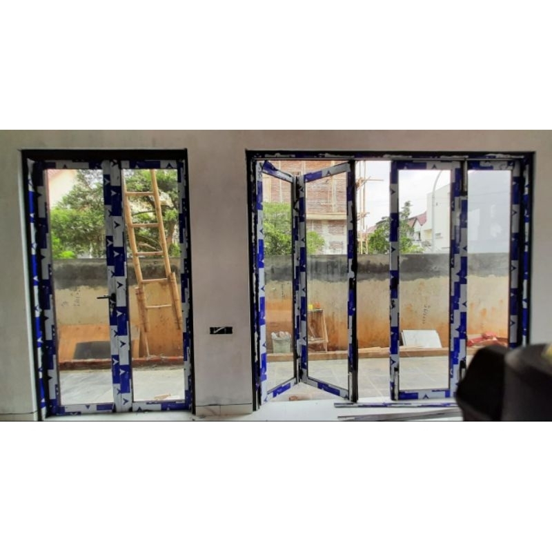 pintu lipat aluminium 4 daun