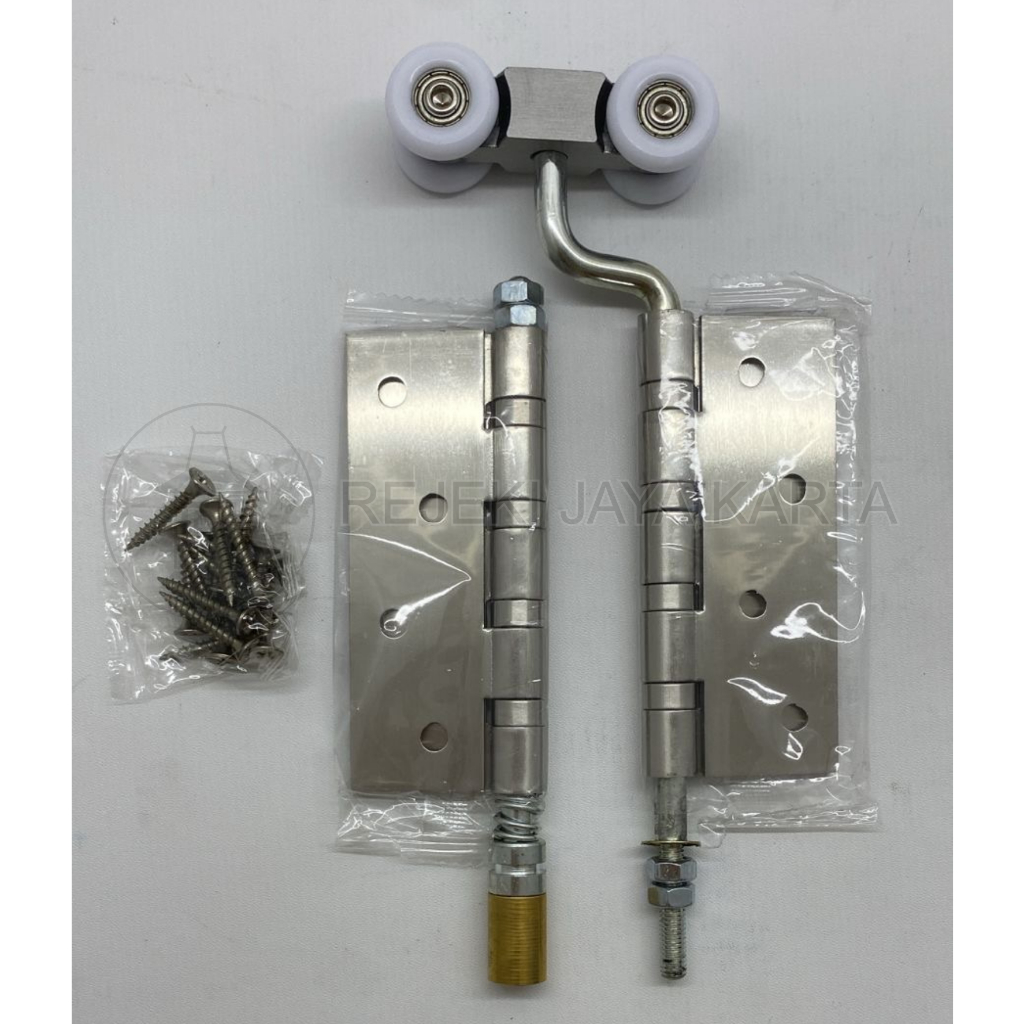 Roda Pintu Sliding Lipat Atas + Bawah + Engsel Tekuk