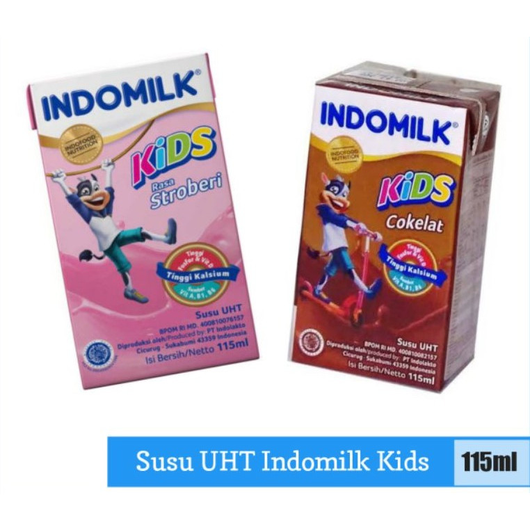 

Susu Indomilk KIDS 115ml || Susu Rasa Cokelat || Susu Rasa Stroberi
