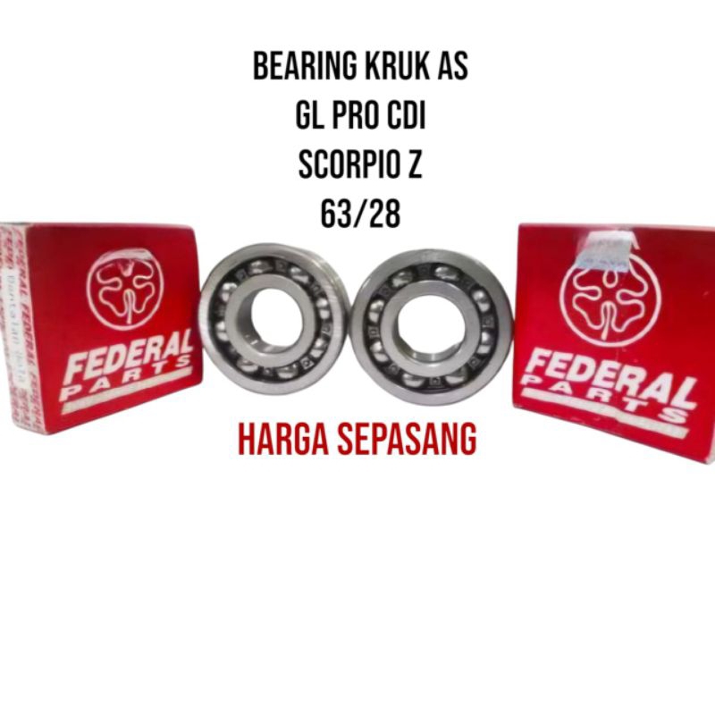 BEARING LAHAR 63/28 KRUK AS SCORPIO Z GL PRO CDI FEDERAL PARTS