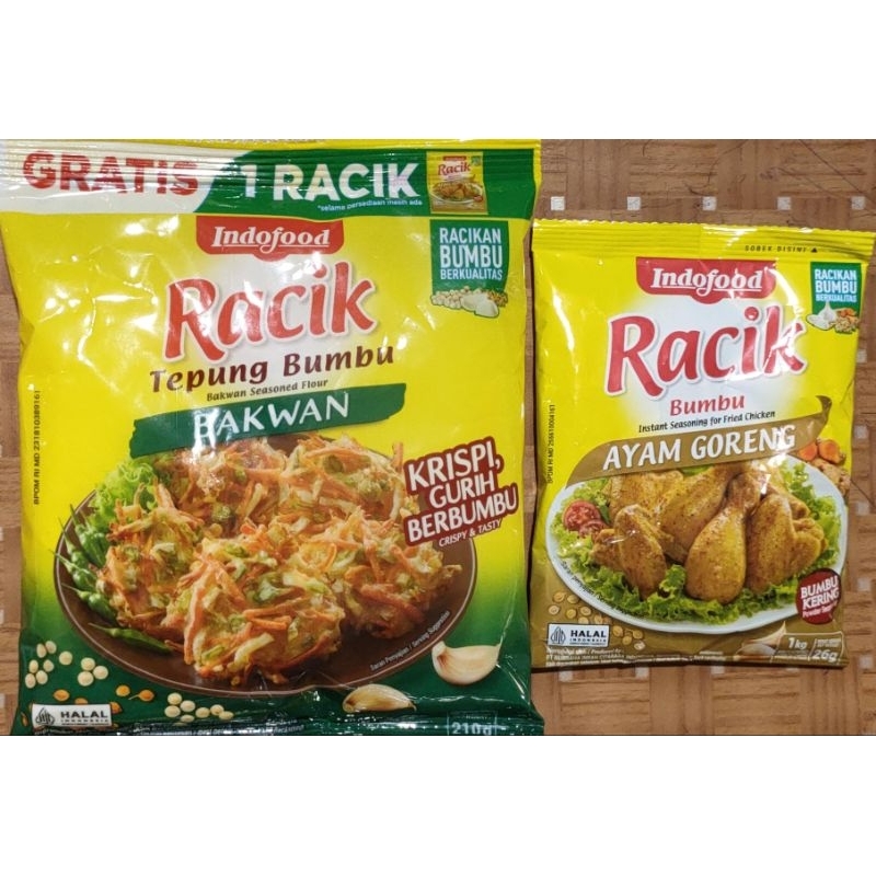 

racik tepung bumbu bakwan 210 gr gratis racik ayam goreng ED 24 Mei 26