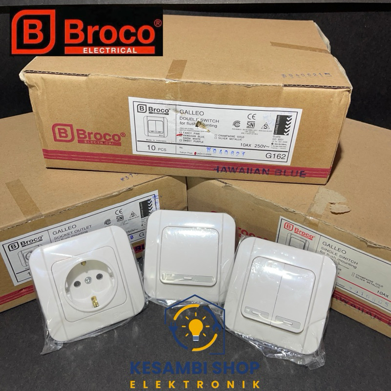 BROCO GALLEO SAKLAR BROCO IB GALLEO PUTIH SAKLAR INBOW BROCO GALLEO WHITE NCP
