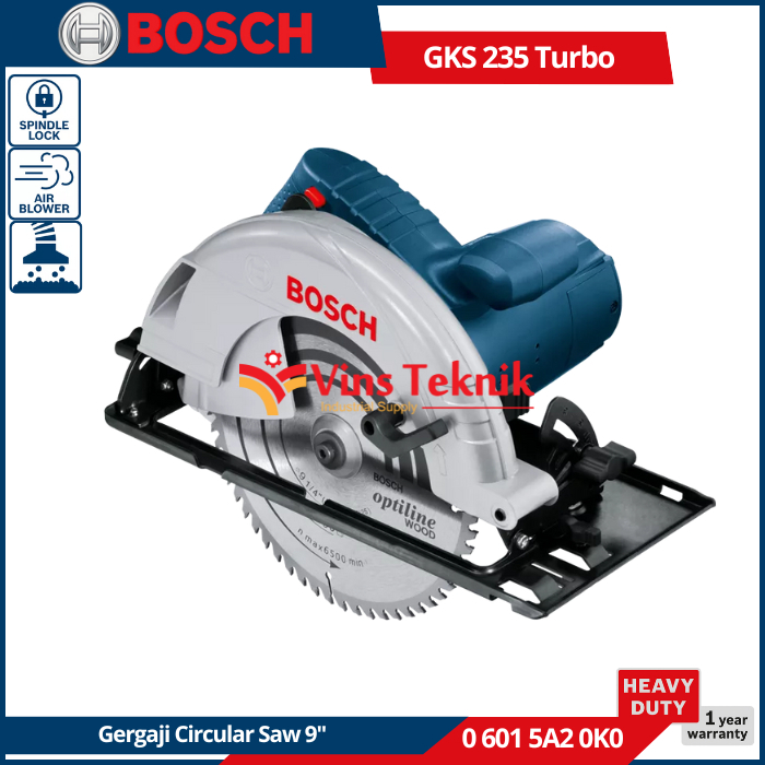 MESIN GERGAJI CIRCULAR SAW GKS235 BOSCH GKS 235 TURBO