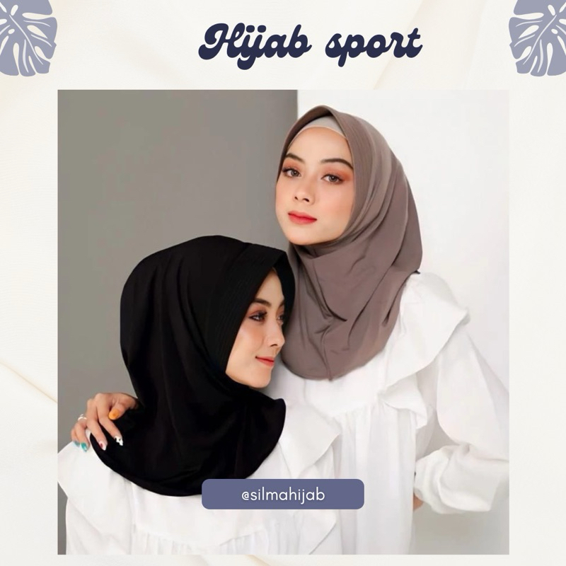 Jilbab Bergo Sport Jersey Premium // Hijab Instan Sesa Sporty Jersey Kerudung Wanita Instan