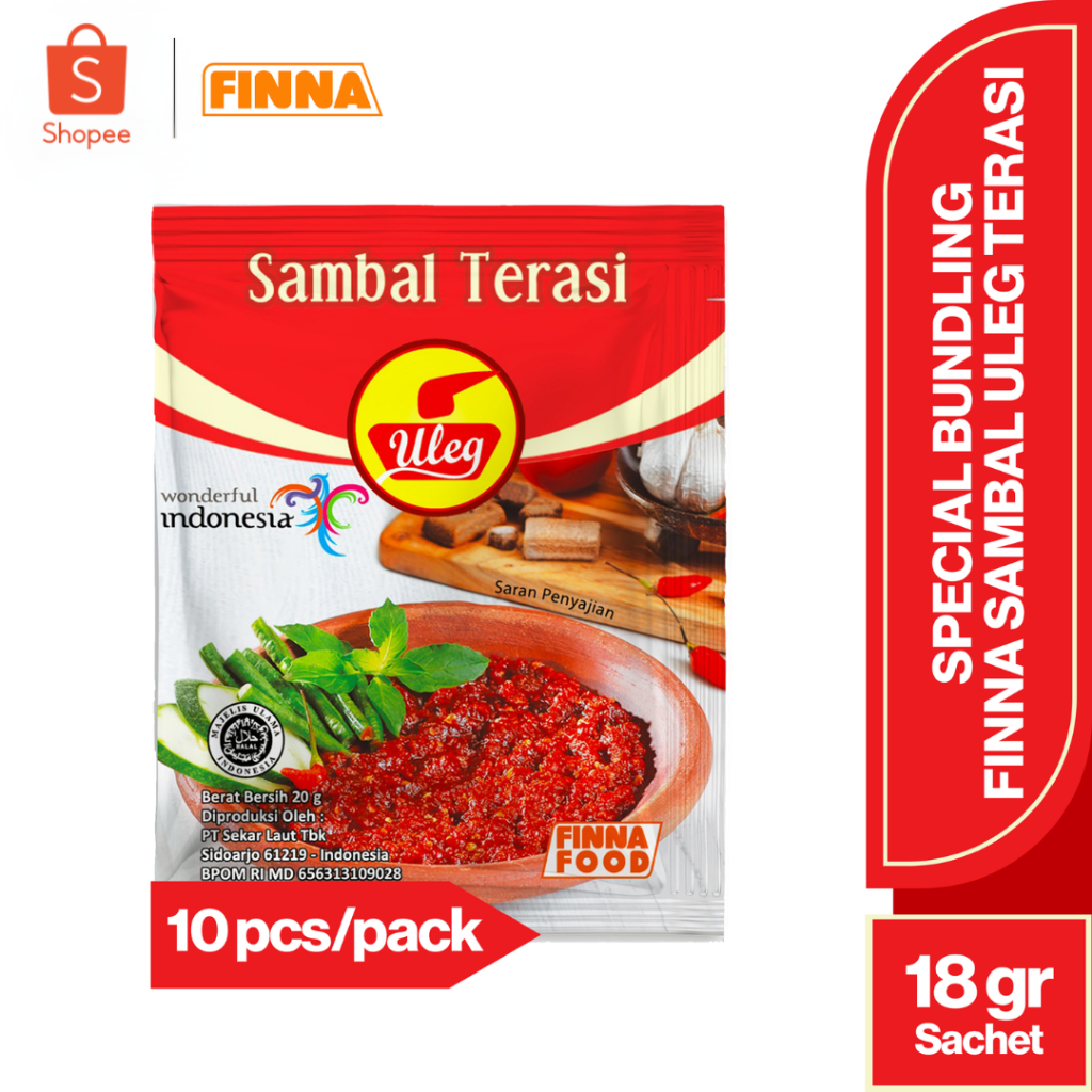 

[SPECIAL 5.5] Finna Sambal Uleg Terasi (Pack) x 10 pack