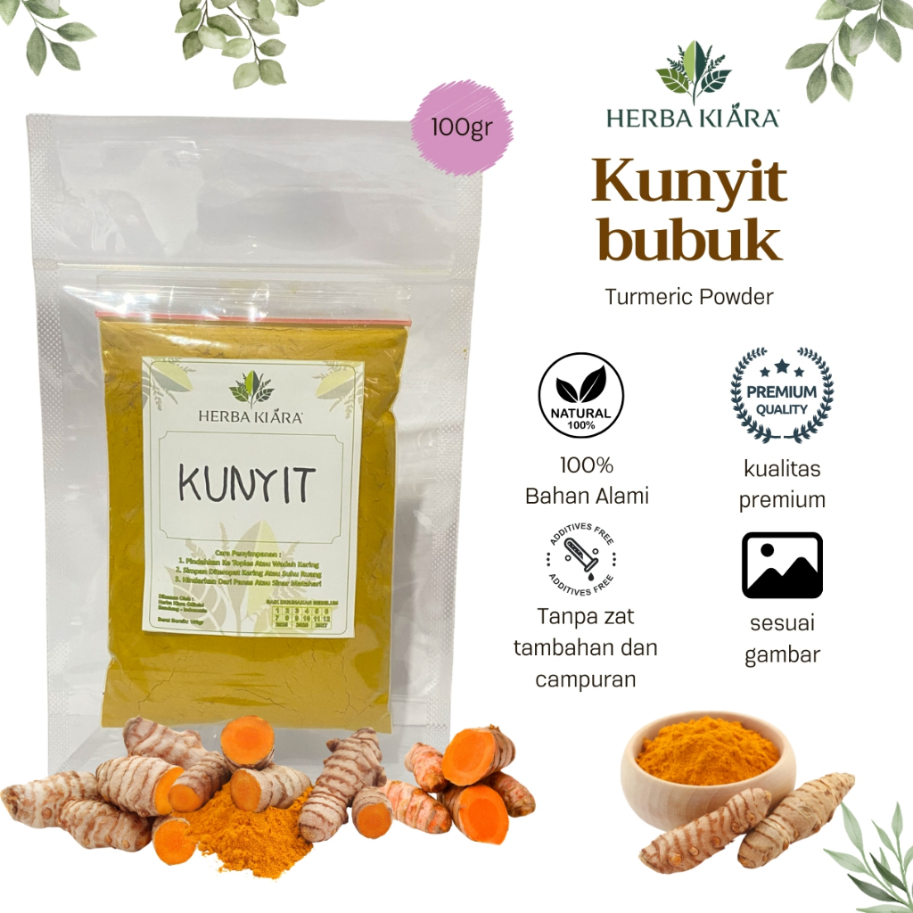 

Kunyit bubuk asli 100gram / turmeric powder / rempah / 100% alami original JSR premium