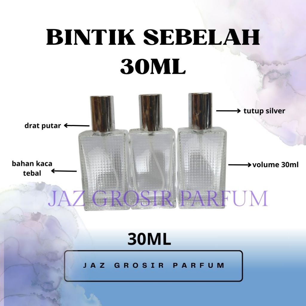 (1 PCS) bintik sebelah 30ml perbiji. botol parfum spray bintik ukuran 30 ml harga termurah