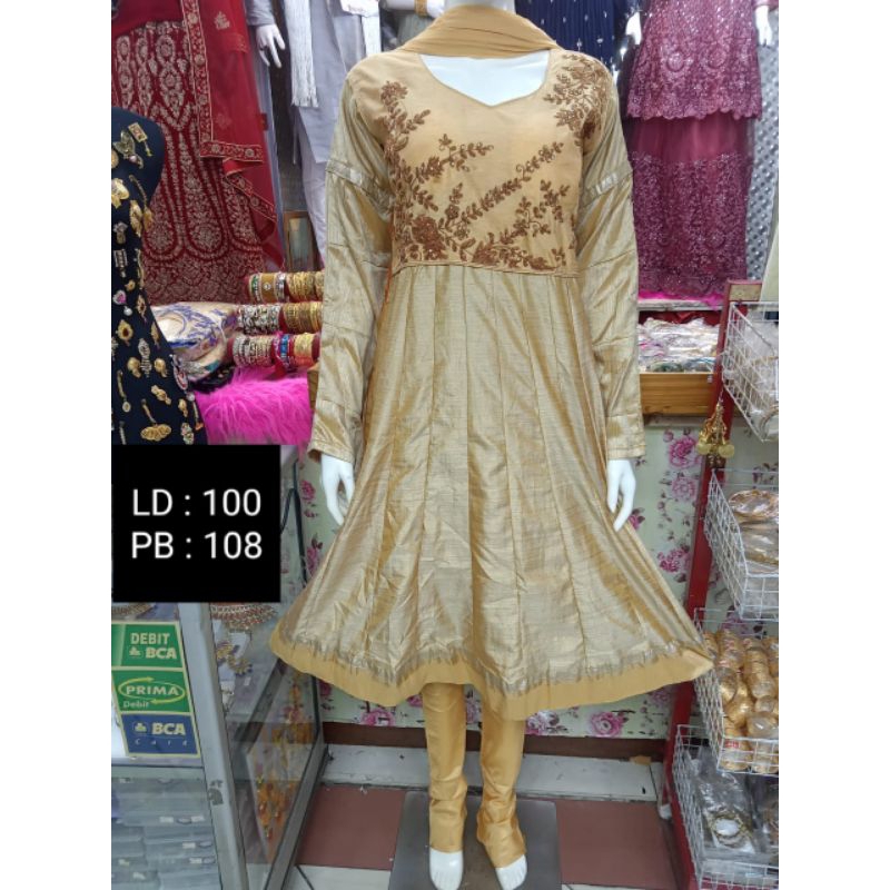 Kurti Set Baju India Bordir lengan Panjang Anupama kasautii prerna Bollywood Pakistan