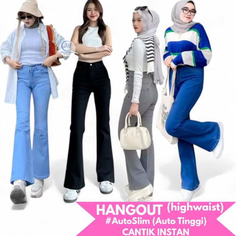 Cutbray Jeans - HW Cutbray Jeans Wanita Highwaist Cutbray Jeans Wanita - Celana Panjang Denim Cutbra
