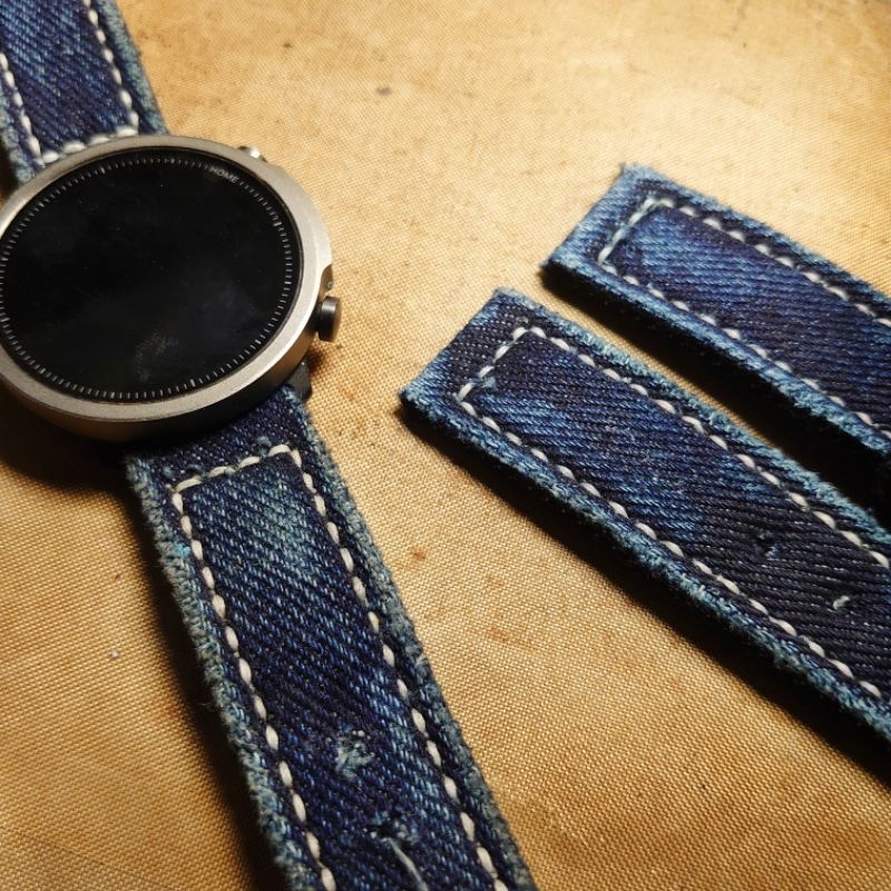 DENIM STRAP WATCH - PREMIUM ORIGINAL /STRAP CASIO / ROLEX/SMARTWACH /PANERAI / VINTAGE