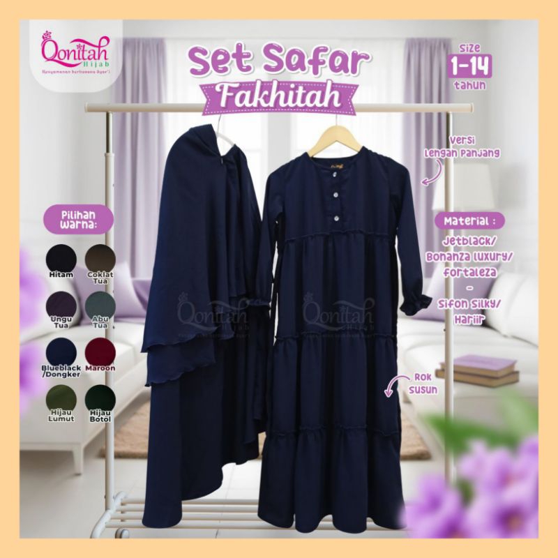 Set Jilbab Safar Banat Setelan Jilbab Safar Anak