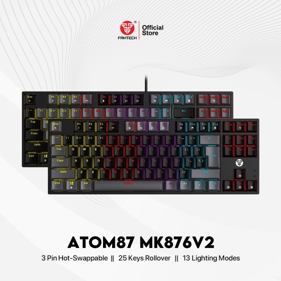 Fantech ATOM MK876 RGB Gaming Mechanical Keyboard TKL