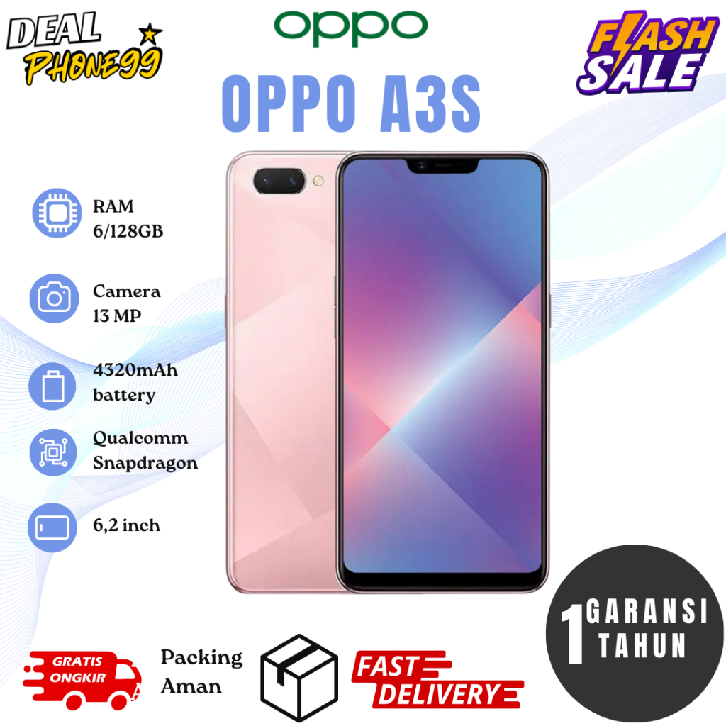 Hp Oppo A3S Ram 6/128GB FullsetTermurah Garansi 12 Bulan