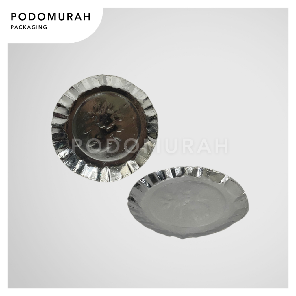 Lepek Snack Bulat isi 10 pcs/ Piring Kertas Kue / Piring Kertas Kecil Bulat