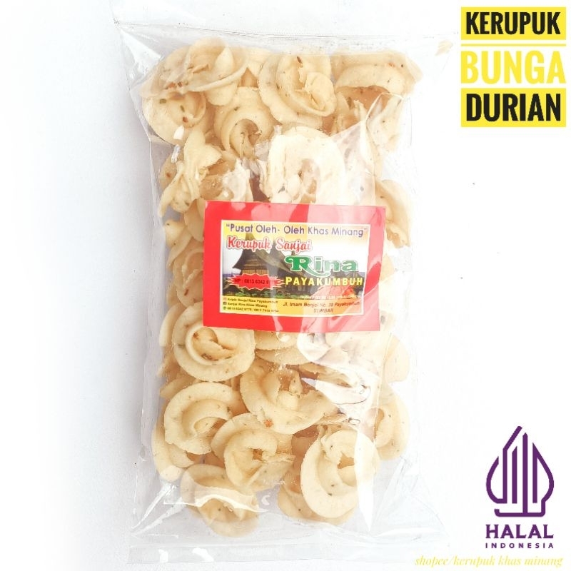 

Keripik Bungo Durian (keripik beras)