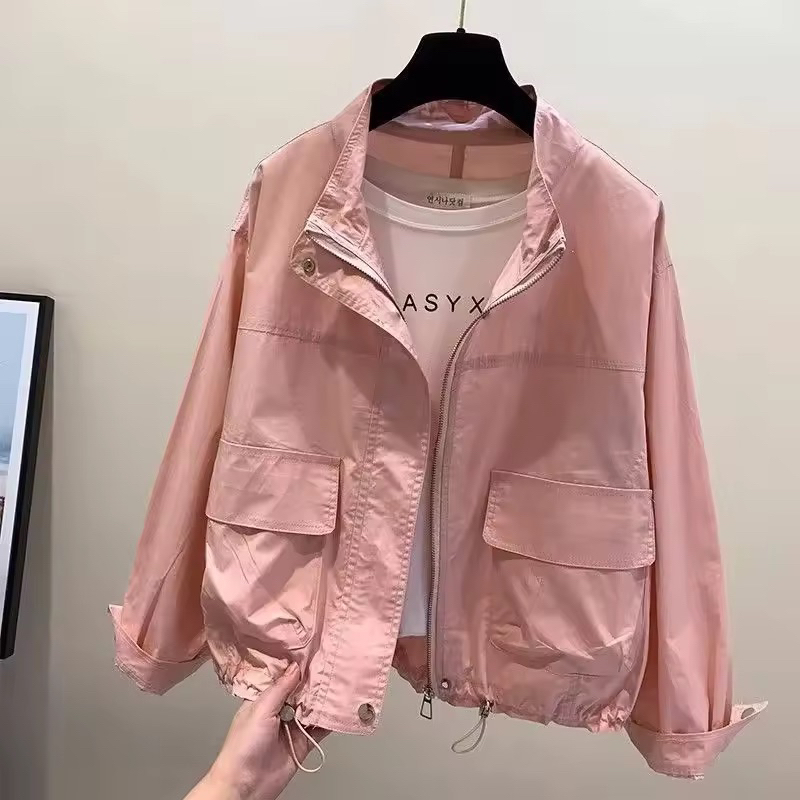 jaket wanita gaya korea bahan tipis untuk musim panas kode GEA