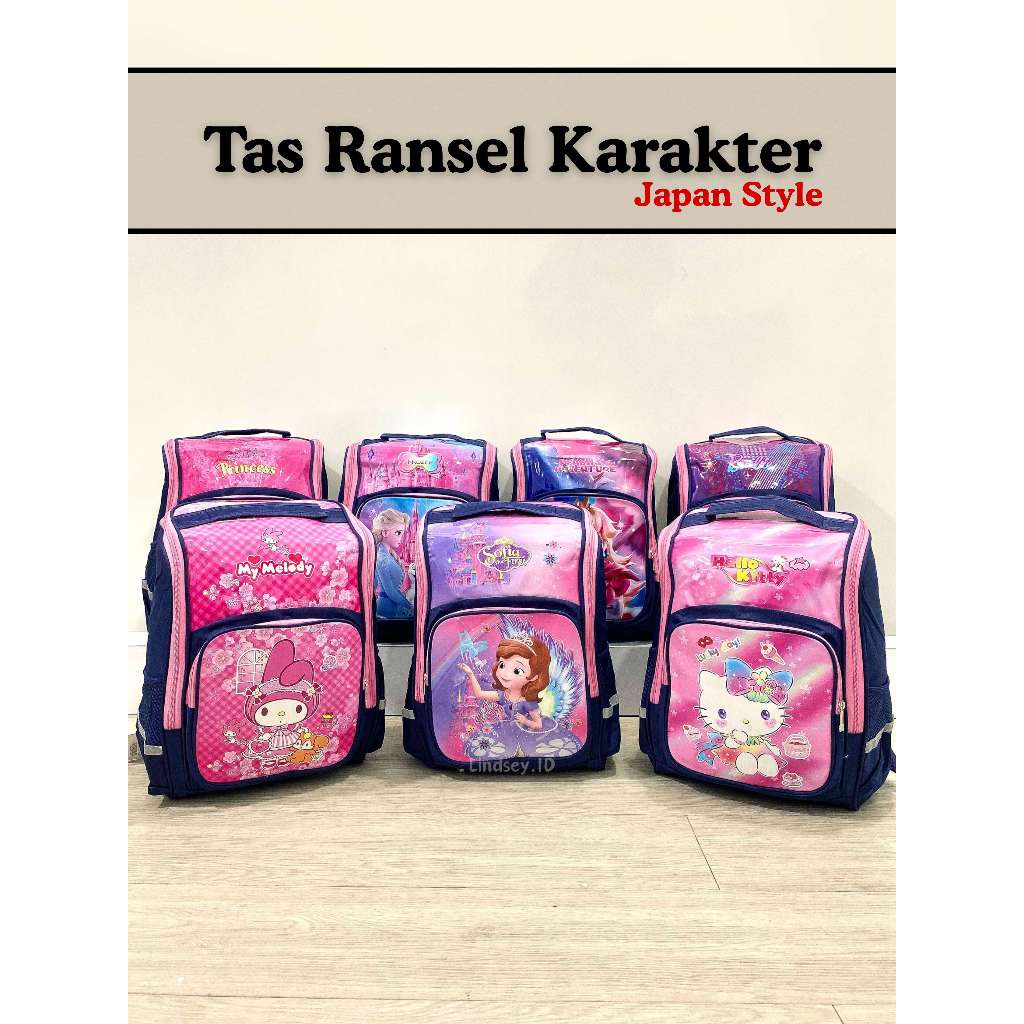 Tas Ransel Karakter Tabung Model Jepang. Model dan Gambar Terbaru. Untuk Anak SD Perempuan.