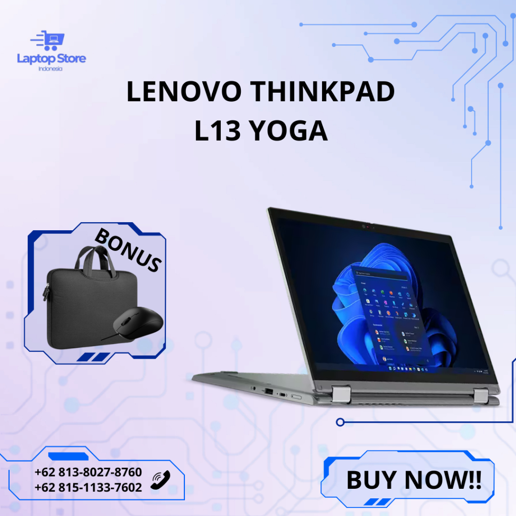 Laptop Touchscreen Lenovo Thinkpad L13 Yoga Gen 10 i5-10310U Core i5 Ram 16GB SSD 256GB Flip 360 2-i