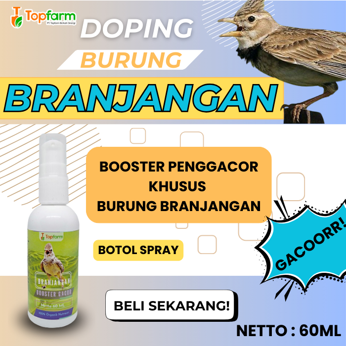 Vitamin Booster Burung Branjangan 60ML/ Vitamin Burung Branjangan/ Vitamin Penggacor Burung Branjang