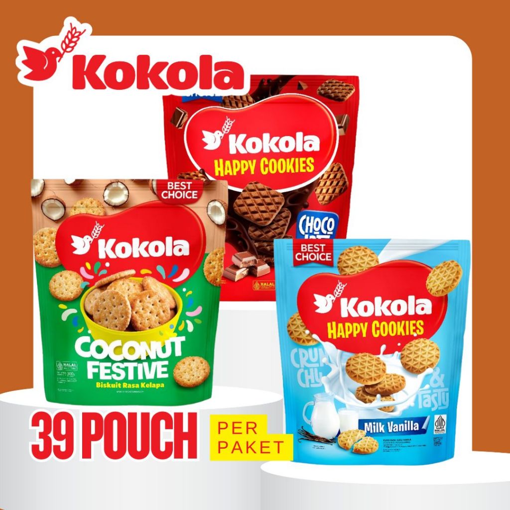 

Kokola Biskuit - Pouch ISI 39 - Cemilan Kukis Manis