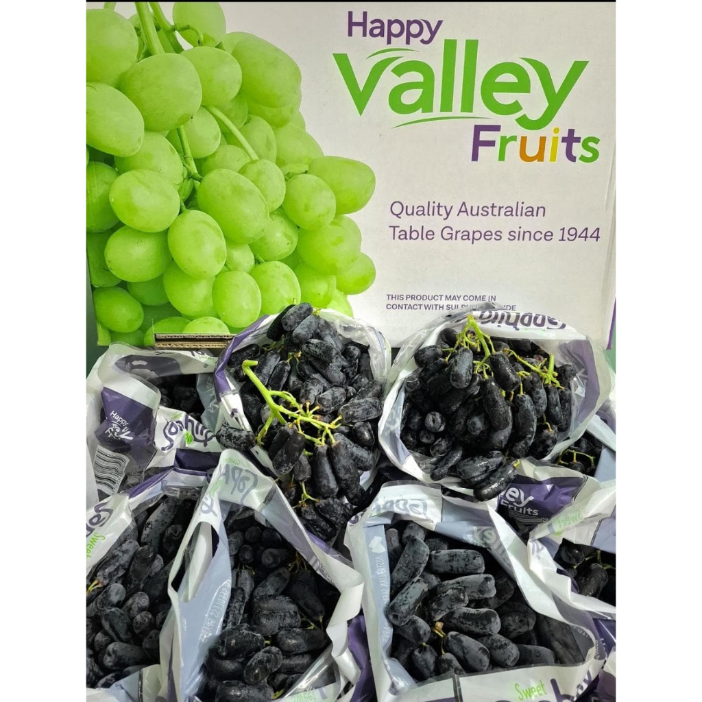 Anggur Jari Hitam Tanpa Biji 1 Kg