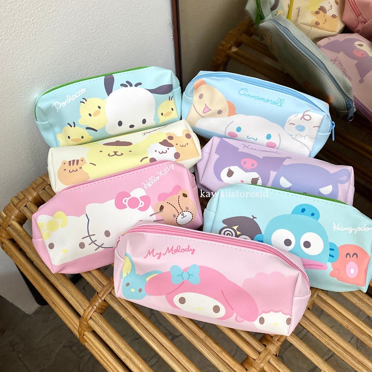 

Kotak Tempat Pensil Sanrio Kuromi Melody Hangyodon Cinnamorol Pompompurin Hello Kitty Pochacho Koleksi Alat Tulis Unik Lucu Gift Hadiah