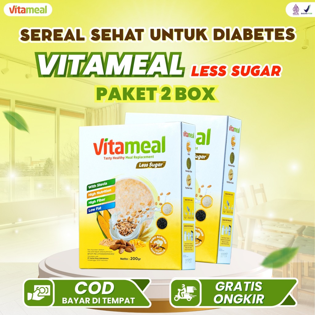 

Vitameal Les Sugar 2 BOX - Bantu Mengatasi Hipertensi Kolesterol dan Menstabilkan Gula Darah HALAL