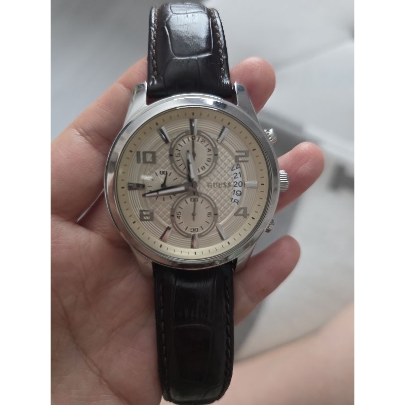 Jam tangan pria gues* original kulit [preloved]